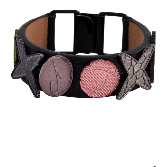 Louis Vuitton Black Bracelet with Pink and Gray Accents - Picture 1 of 4